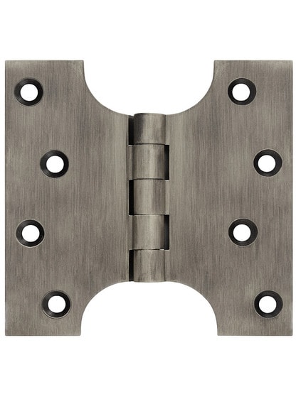 4 inch x 4 inch Premium Brass Parliament Door Hinge in Antique Pewter.